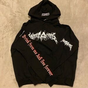 vetements oversized black hoodie for men